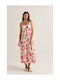 Summer Midi Slip Dress Pink