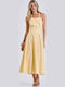Summer Midi Slip Dress Yellow