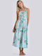 Summer Midi Dress Green