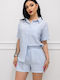 Set Pentru Femei cu Pantaloni Scurți Baby Blue