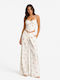 Damen Rosa Set mit Blumenhose
