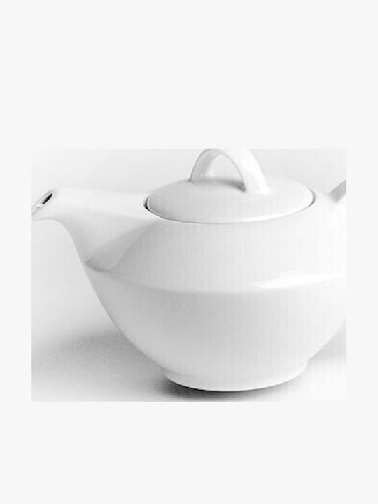O Dromos tou Tsagiou Teapot with Porcelain Filter White 400ml
