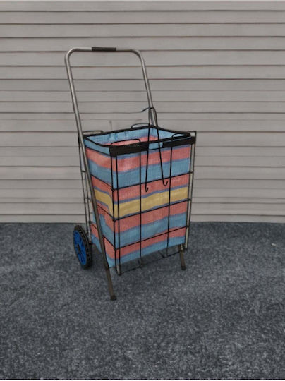 Stoff Einkaufswagen Blau 100x50x100cm