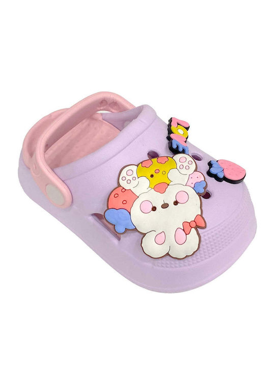 Ansin Kids Beach Clogs Lilac