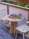 Ovaler Küchen Tisch Holz Santalam 72x60cm