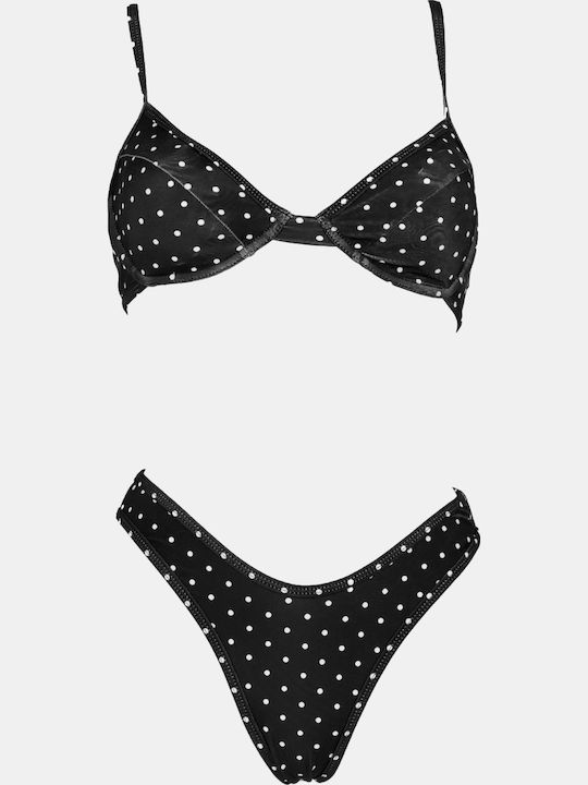 Decoro Bikini Set Black Polka Dot