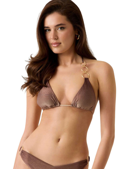 Guess Bikini Τριγωνάκι με Ενίσχυση Brown