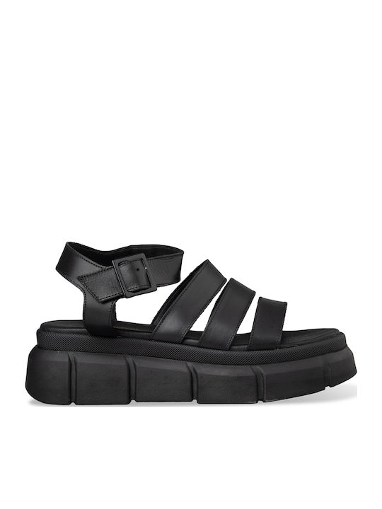 Women's Flat Sandals Flatforms Black