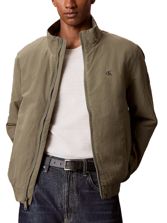 Calvin Klein Nylon Μπουφάν Puffer Dusty Olive