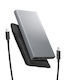Spigen EA2210 Power Bank 10000mAh 22.5W με Θύρα USB-A και 2 Θύρες USB-C Power Delivery Γκρι