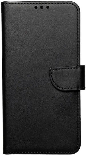 Husă Wallet Din Piele Motorola Moto E22 E22i Neagră