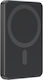 Energenie Магнитна MagSafe Външна Батерия 5000mAh 15W с USB-C Power Delivery Черен