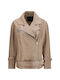 Δερμάτινο Γυναικείο Biker Jacket Natural