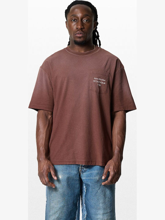 Acne Studios Herrenblusen Kurzarm T-Shirts Braune