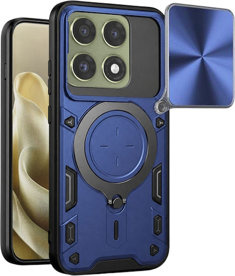 Husă Motorola Edge 70 Pro Inel Magnetic Protecție Cameră Set Autocolant Camguard Pro Albastru