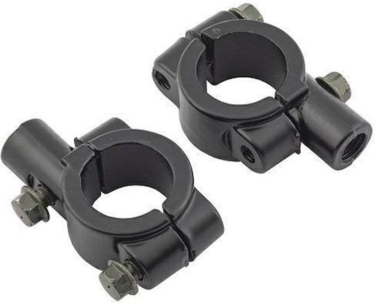 Mirror Bases M10 Black Handlebars Ø22 As-4610 A-pro