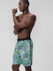 Men's Swimwear Bermuda Hyper Yellow with Patterns