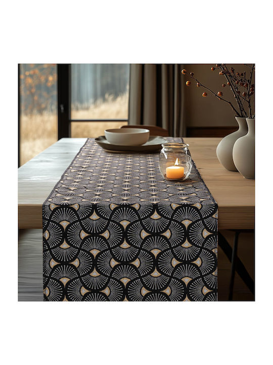 Beauty Home Ранер Scale Wave Luxury Сив 32x250см