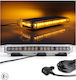 55 Cm 40 LED Leistungsstarkes Notfall-Dioden-Warnlicht Blitzmagnete 12-24v 10 Betriebsmodi Gelb-Orange Licht
