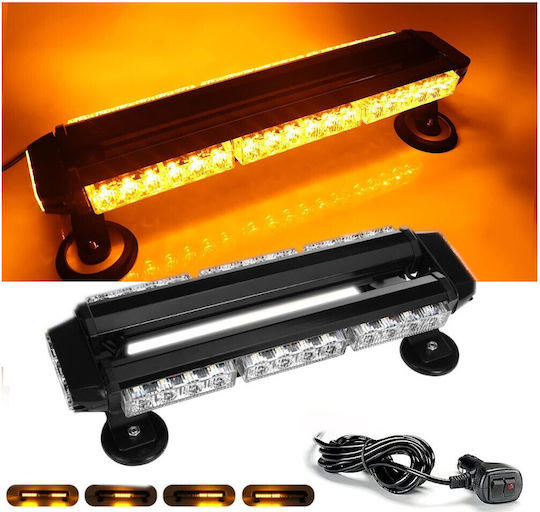 Супер мощна 42 LED двустранна аварийна сигнална лампа мигащ фар с магнити магнитна пътна помощ платформа снегорин 1