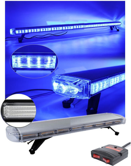 12v 24v LED Мощна Синя Аварийна Сигнална Лампа Маяк 97.5 См 10 Режима Пътна Помощ Платформа Снегорин Още