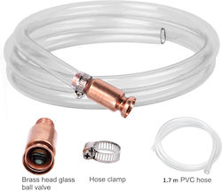 Self-priming Hose Valve 12mm 1.7m Manual Siphon Pump Fuel Liquids