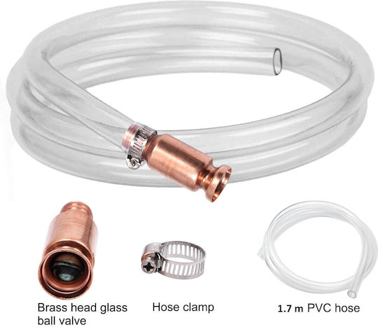 Self-priming Hose Valve 12mm 1.7m Manual Siphon Pump Fuel Liquids