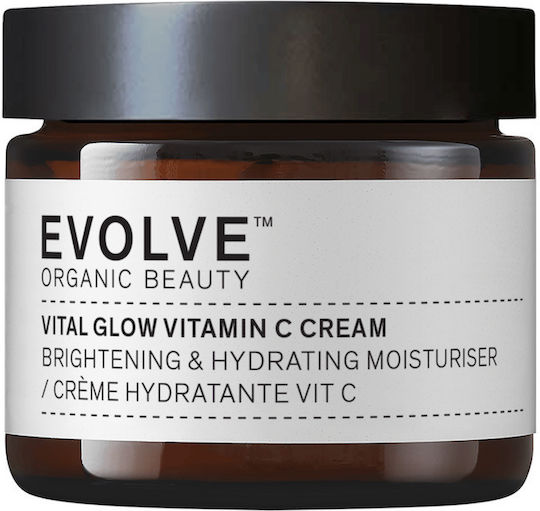 Evolve Beauty Vital Glow Vitamina C Cremă de Față de Zi pentru Hidratare și Strălucire cu Acid Hialuronic și Vitamina C 60ml