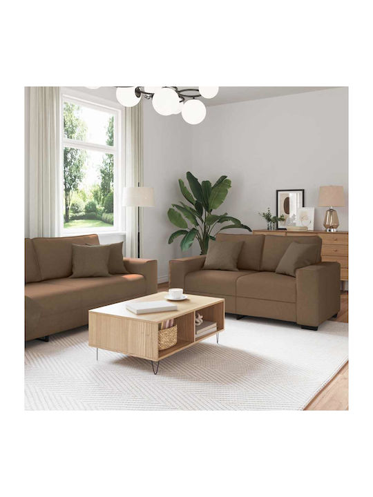 vidaXL Wohnzimmermöbel-Set 3-Sitzer & 2-Sitzer & Sessel Braun