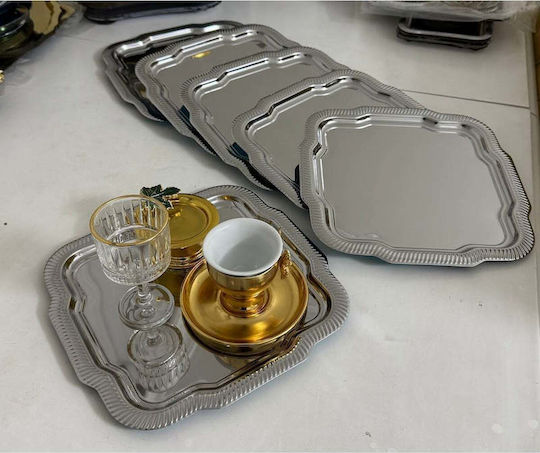 SteweHome Stainless Steel Serving Tray 24x24cm 6 Pieces