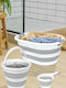 SteweHome Set Laundry Baskets Plastic Collapsible 38lt Grey