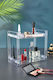 Stewehome Two-Tier Makeup Organizer Bathroom Shelf Orange