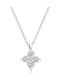 Chrilia Necklace from White Gold 9K with Zircon