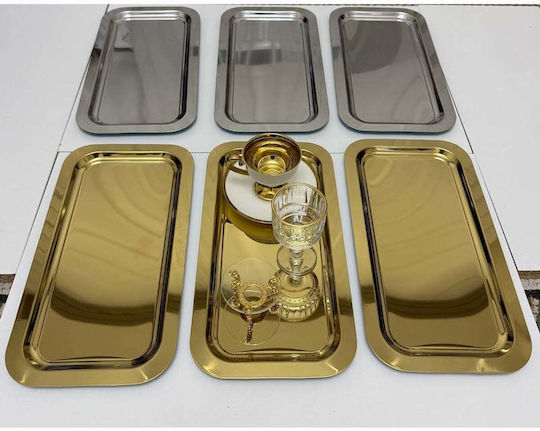 SteweHome Анооксидируем Сервиращ Диск 18x35см 4 Бройки