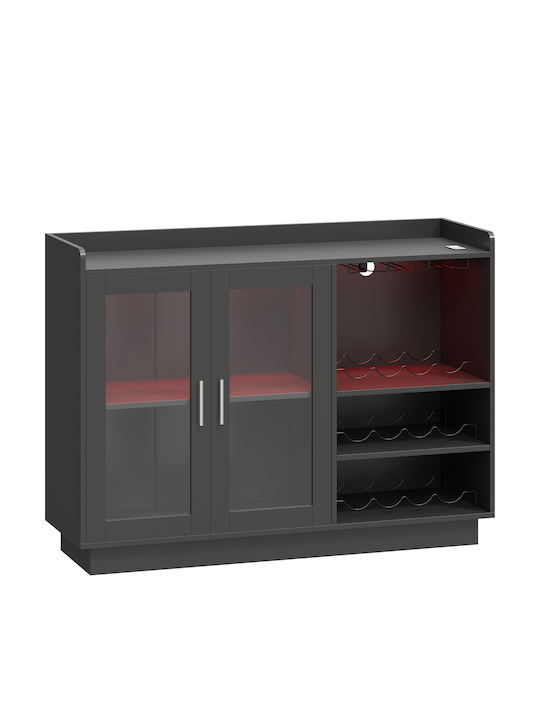 HomCom С Крака Напитки Стъклена Черна 801-422V90BK HomCom С Крака Напитки Стъклена Черна 801-422V90BK