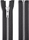 Zipper Metal Separating No 5 Jacket Silver Teeth 45cm Black 580