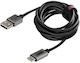 Lampa USB 2.0 кабел USB-C мъжки - USB-A сребрист 2m L3889.1/T