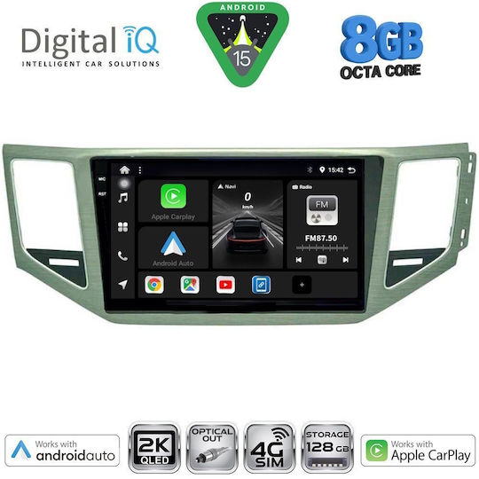 Digital IQ Ηχοσύστημα Αυτοκινήτου για Volkswagen Golf Sportsvan 2014-2021 (Bluetooth/USB/WiFi/GPS/Apple-Carplay/Android-Auto) με Οθόνη Αφής 10"