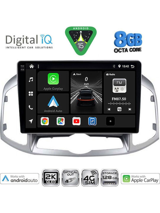 Digital IQ Car Audio System for Chevrolet Captiva 2012-2018 Bluetooth USB WiFi GPS Apple CarPlay Android Auto with 10" Touch Screen