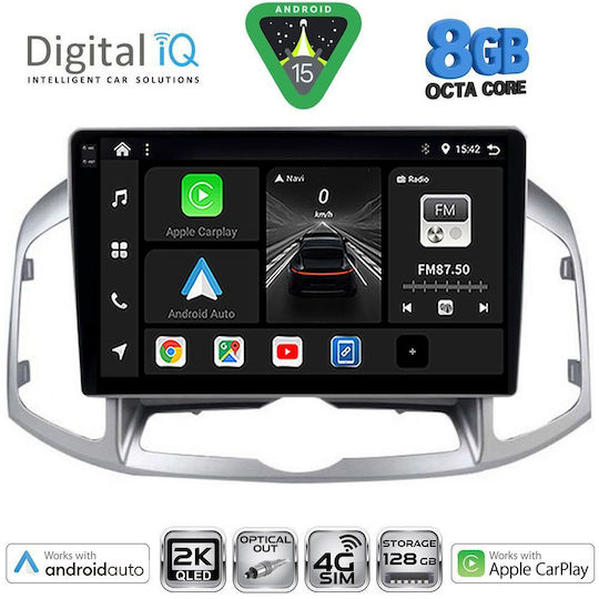 Digital IQ Car Audio System for Chevrolet Captiva 2012-2018 Bluetooth USB WiFi GPS Apple CarPlay Android Auto with 10" Touch Screen