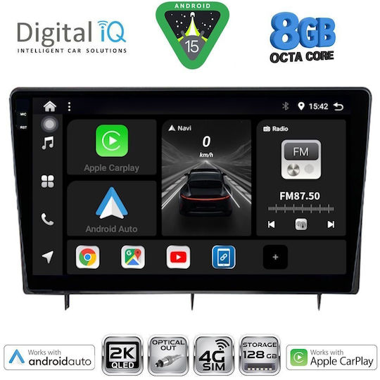 Digital IQ Car Audio System for Honda Civic 2022 Bluetooth USB WiFi GPS Apple CarPlay Android Auto with 10" Touch Screen