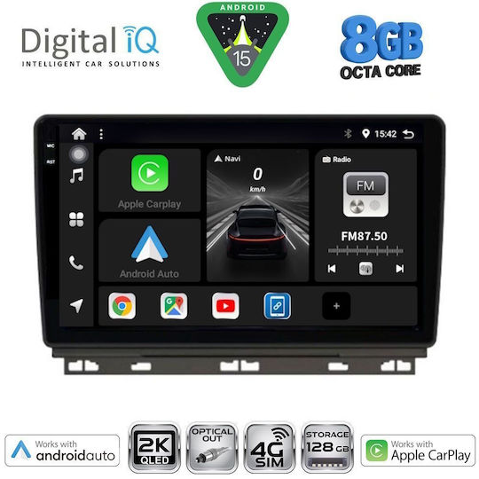 Digital IQ Car Audio System for Renault Clio / Captur 2019 (Bluetooth/USB/WiFi/GPS/Apple CarPlay/Android Auto) with 9" Touch Screen