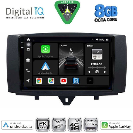Digital IQ Ηχοσύστημα Αυτοκινήτου για Smart ForTwo 2010-2015 (Bluetooth/USB/WiFi/GPS/Apple-Carplay/Android-Auto) με Οθόνη Αφής 9"