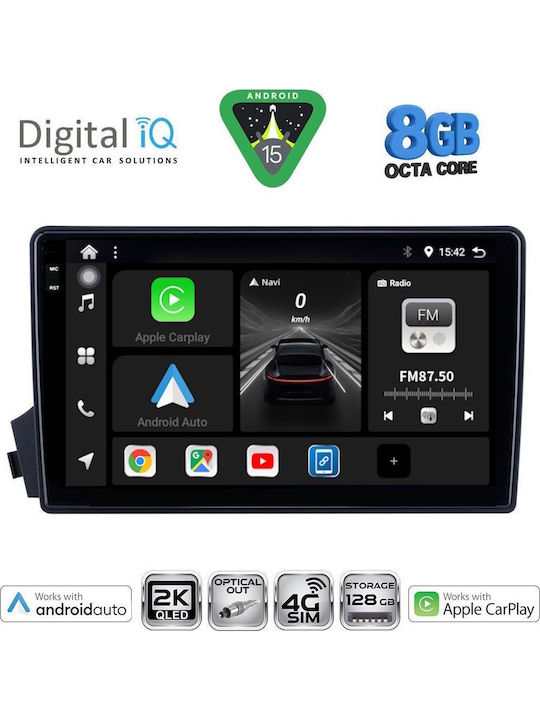 Digital IQ Car Audio System for Ssangyong Actyon / Kyron 2006-2015 Bluetooth USB WiFi GPS Apple CarPlay Android Auto with 9" Touch Screen