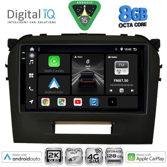 Digital IQ Ηχοσύστημα Αυτοκινήτου για Suzuki Vitara 2016-2022 (Bluetooth/USB/WiFi/GPS/Apple-Carplay/Android-Auto) με Οθόνη Αφής 9"