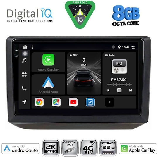 Digital IQ Ηχοσύστημα Αυτοκινήτου για Skoda Fabia 2008-2014 (Bluetooth/USB/WiFi/GPS/Apple-Carplay/Android-Auto) με Οθόνη Αφής 10"