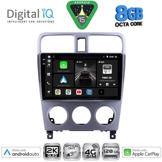 Digital IQ Car Audio System for Subaru Forester 2002-2008 Bluetooth USB WiFi GPS Apple CarPlay Android Auto with 9" Touch Screen