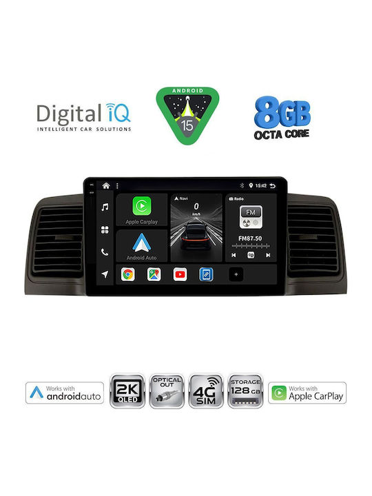 Digital IQ Car Audio System for Toyota Corolla 2001-2006 Bluetooth USB WiFi GPS Apple CarPlay Android Auto with 9" Touch Screen