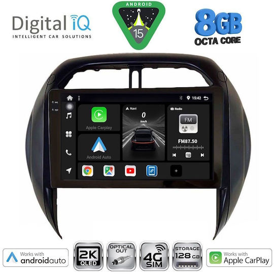 Digital IQ Ηχοσύστημα Αυτοκινήτου για Toyota RAV 4 2000-2006 με Clima (Bluetooth/USB/WiFi/GPS/Apple-Carplay/Android-Auto) με Οθόνη Αφής 9"