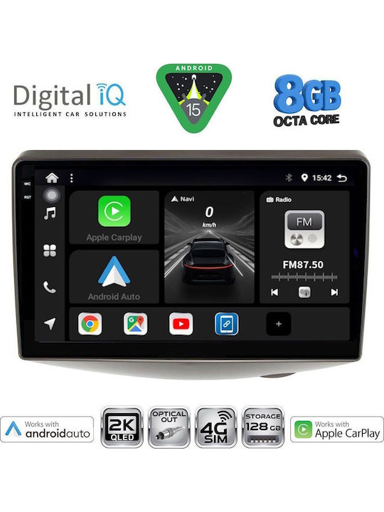 Digital IQ Car Audio System for Toyota Yaris 1999-2006 (Bluetooth/USB/WiFi/GPS/Apple CarPlay/Android Auto) with 9" Touch Screen